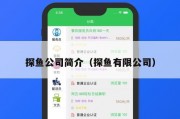 探鱼公司简介（探鱼有限公司）