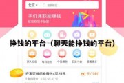 挣钱的平台（聊天能挣钱的平台）