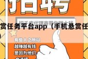 手机悬赏任务平台app（手机悬赏任务员兼职app）