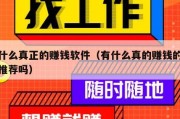 有什么真正的赚钱软件（有什么真的赚钱的软件推荐吗）