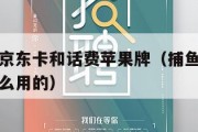 捕鱼兑换京东卡和话费苹果牌（捕鱼里的京东卡是干什么用的）