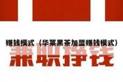 赚钱模式（华莱黑茶加盟赚钱模式）