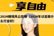 2024赚钱风口在哪（2024年以后做什么行业好）