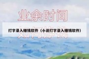 打字录入赚钱软件（小说打字录入赚钱软件）