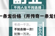 开传奇一条龙价格（开传奇一条龙价格200元）