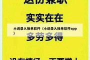 小说录入接单软件（小说录入接单软件app）