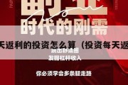 每天返利的投资怎么算（投资每天返钱）