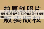 手机赚钱工作室项目（工作室几百个手机赚钱项目）