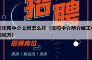 在沈阳中介上班怎么样（沈阳中介所介绍工作的地方）