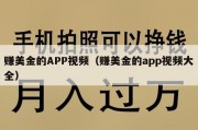 赚美金的APP视频（赚美金的app视频大全）