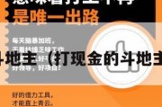 打现金的斗地主（打现金的斗地主是真的吗）