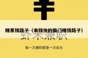 赚黑钱路子（来钱快的偏门赚钱路子）