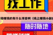 网络赚钱的有什么项目啊（线上赚钱小副业）