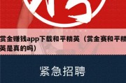 赏金赚钱app下载和平精英（赏金赛和平精英是真的吗）