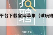 试玩赚钱平台下载官网苹果（试玩赚钱苹果版）