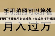 正规打字接单平台未成年（未成年打字兼职）