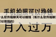 什么软件陪聊天可以赚钱（有什么软件陪聊天可以得钱的）
