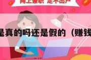 赚钱网是真的吗还是假的（赚钱赚钱网）