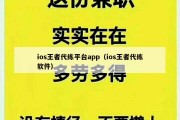 ios王者代练平台app（ios王者代练软件）