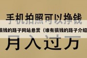 搞钱的路子网站悬赏（谁有搞钱的路子介绍）