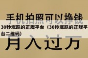 30秒涨跌的正规平台（30秒涨跌的正规平台二维码）