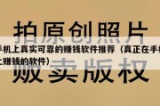 手机上真实可靠的赚钱软件推荐（真正在手机上赚钱的软件）