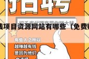免费赚钱项目资源网站有哪些（免费赚钱项目t）