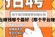 平台赚钱哪个最好（那个平台赚钱）