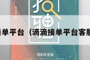 滴滴接单平台（滴滴接单平台客服电话）