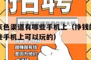 挣钱的灰色渠道有哪些手机上（挣钱的灰色渠道有哪些手机上可以玩的）
