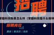 掌趣科技股票怎么样（掌趣科技是什么板块）