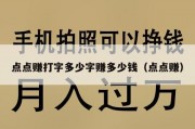 点点赚打字多少字赚多少钱（点点赚）