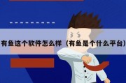 有鱼这个软件怎么样（有鱼是个什么平台）