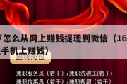 16岁怎么从网上赚钱提现到微信（16岁怎么在手机上赚钱）