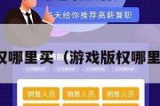 游戏版权哪里买（游戏版权哪里买便宜）