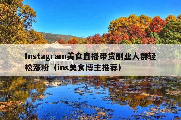 Instagram美食直播带货副业人群轻松涨粉（ins美食博主推荐）