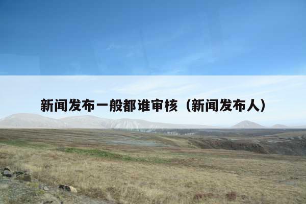新闻发布一般都谁审核(新闻发布人)