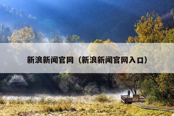 新浪新闻官网(新浪新闻官网入口)