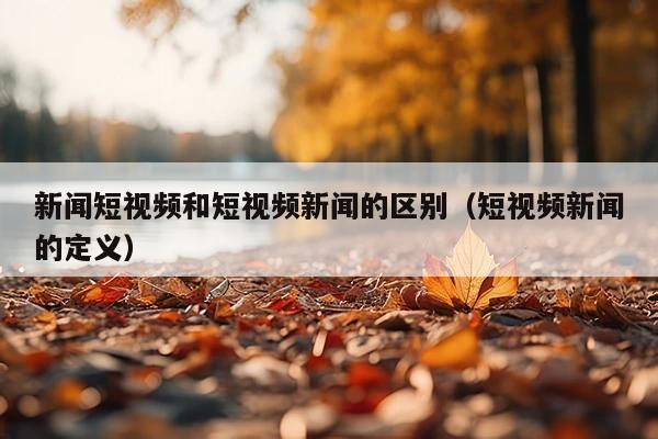 新闻短视频和短视频新闻的区别(短视频新闻的定义)