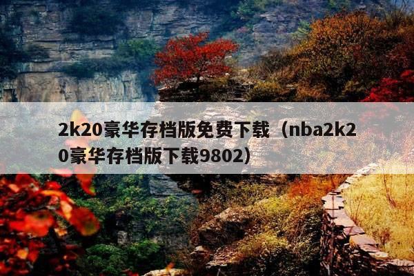 2k20豪华存档版免费下载(nba2k20豪华存档版下载9802)