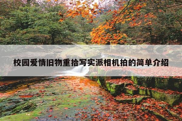 校园爱情旧物重拾写实派相机拍的简单介绍