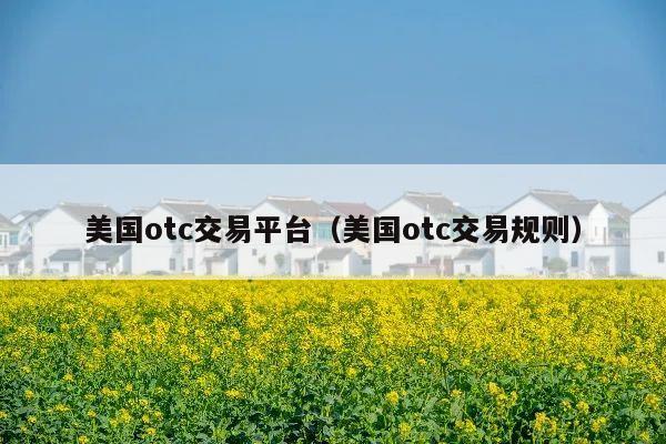 美国otc交易平台(美国otc交易规则)