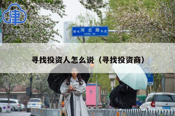 寻找投资人怎么说(寻找投资商)