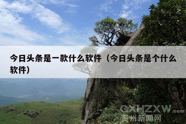 今日头条是一款什么软件(今日头条是个什么软件)