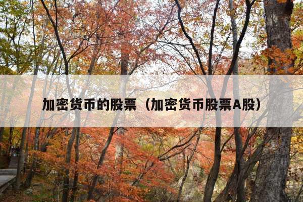 加密货币的股票(加密货币股票A股)