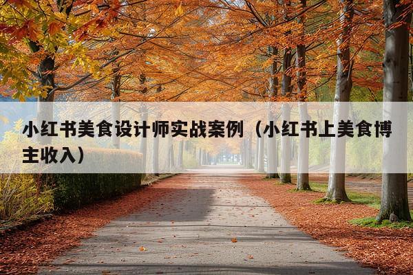 小红书美食设计师实战案例(小红书上美食博主收入)