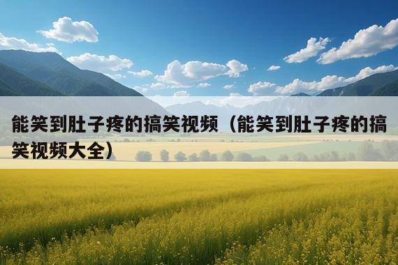 能笑到肚子疼的搞笑视频(能笑到肚子疼的搞笑视频大全)