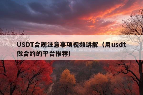 USDT合规注意事项视频讲解(用usdt做合约的平台推荐)