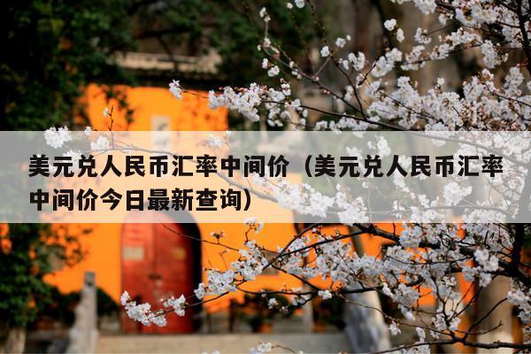 美元兑人民币汇率中间价(美元兑人民币汇率中间价今日最新查询)