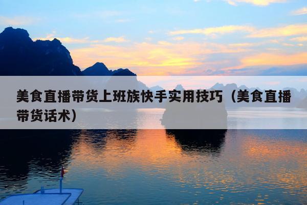 美食直播带货上班族快手实用技巧(美食直播带货话术)